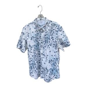 Calvin Klein Jeans Blue and White Floral Shirt